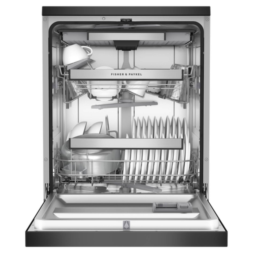 Fisher & Paykel 60cm Series 7 Contemporary Dishwasher Black Stainless Steel DW60FC3B3
