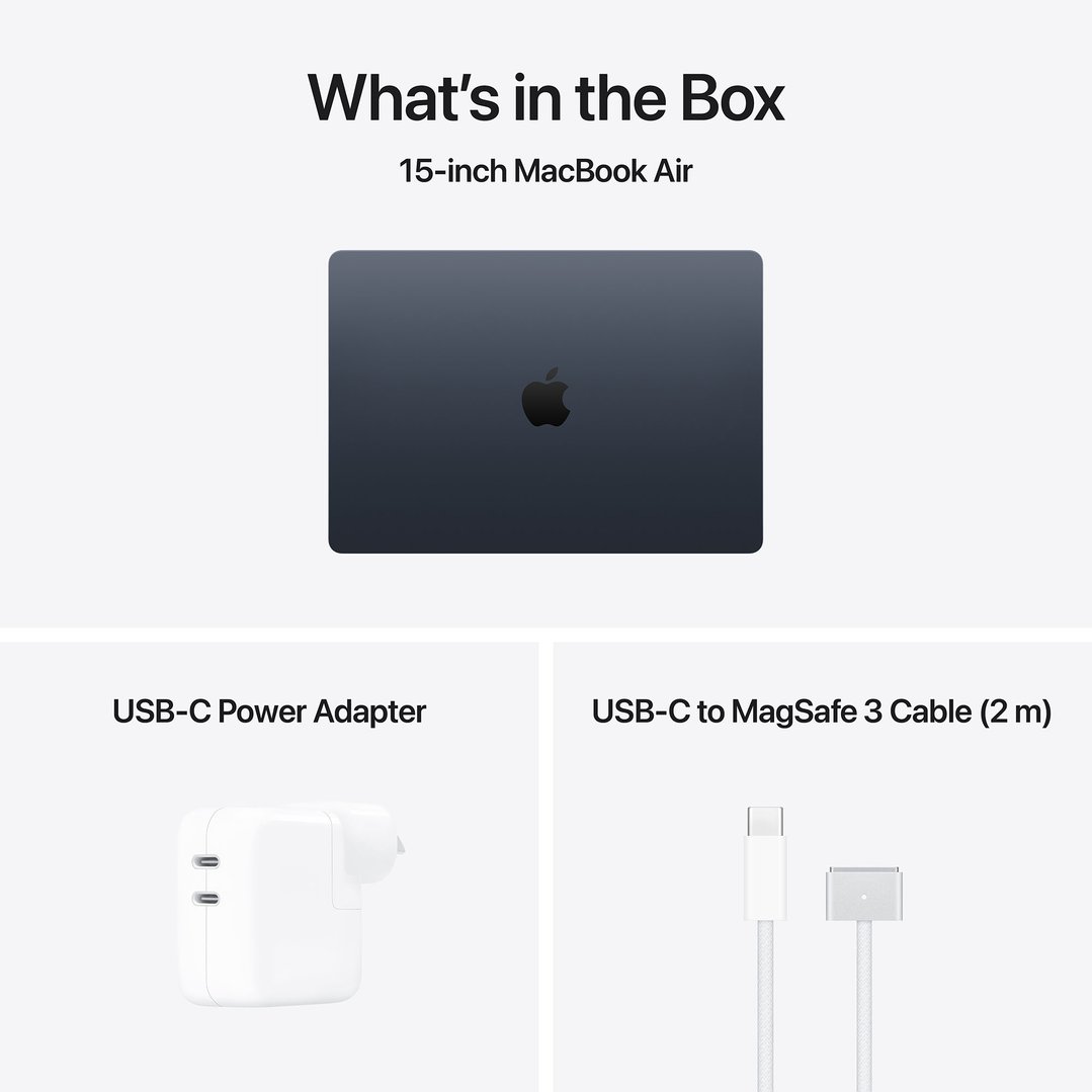 Apple 15" MacBook Air M5 chip with 10‑core CPU and 10‑core GPU, 24GB, 1TB SSD - Midnight MDVN4X/A