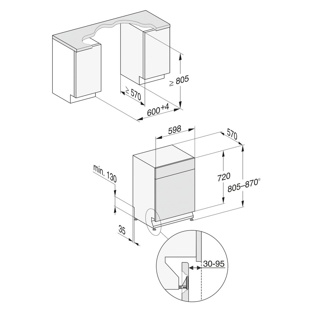 Miele 60cm Built-Under Dishwasher with QuickPowerWash and AutoOpen Drying CleanSteel G5210SCUCLST