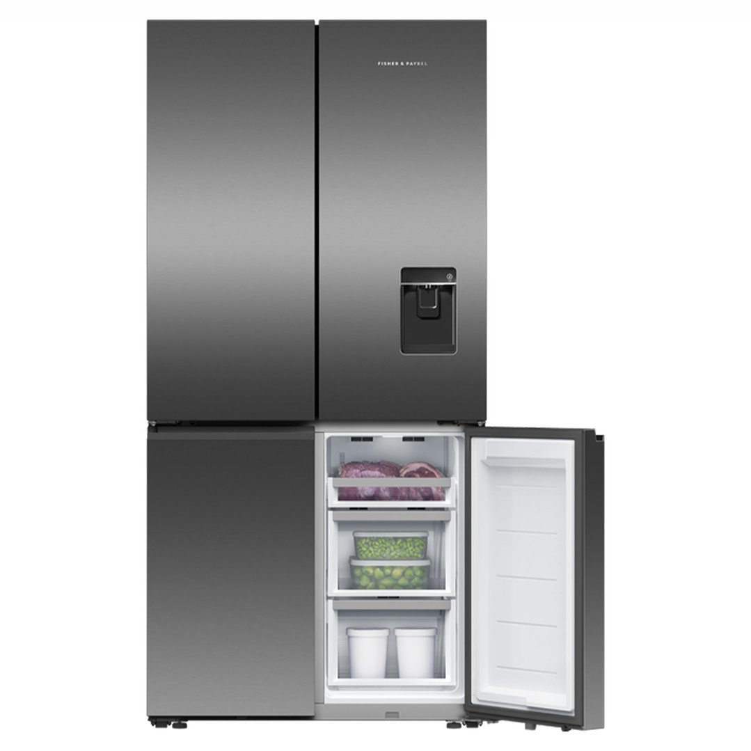 Fisher & Paykel 690L Series 7 Quad Door Refrigerator Freezer, Ice & Water RF730QNUVB1