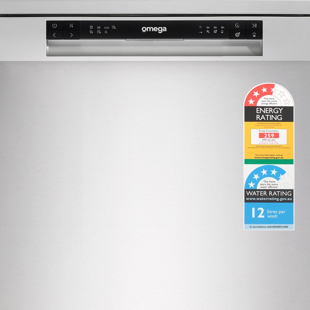 Omega 60cm Freestanding Dishwasher Stainless Steel ODWF6014X Buy