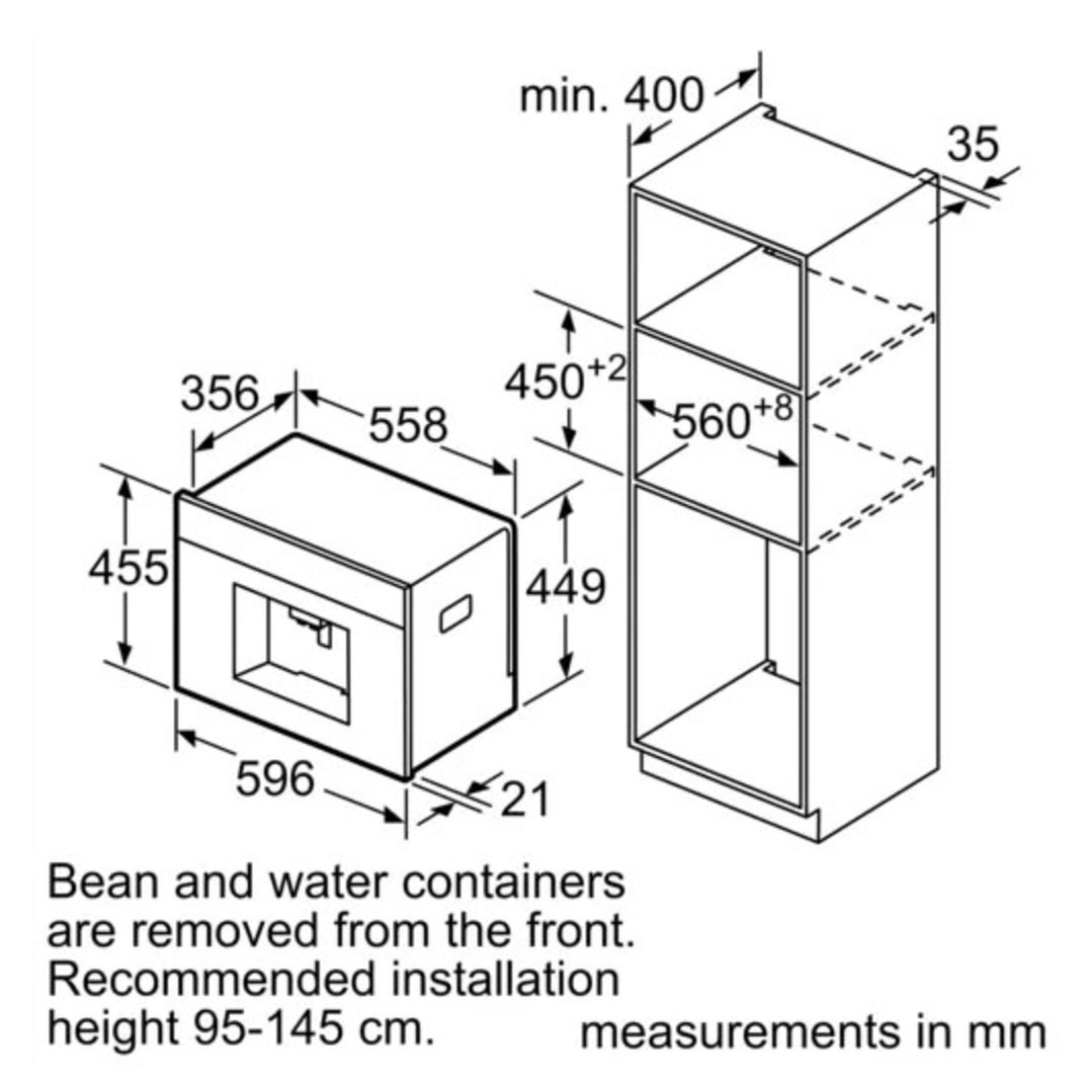 Neff N 90 BuiltIn Fully Automatic Coffee Machine C17KS61H0 Buy