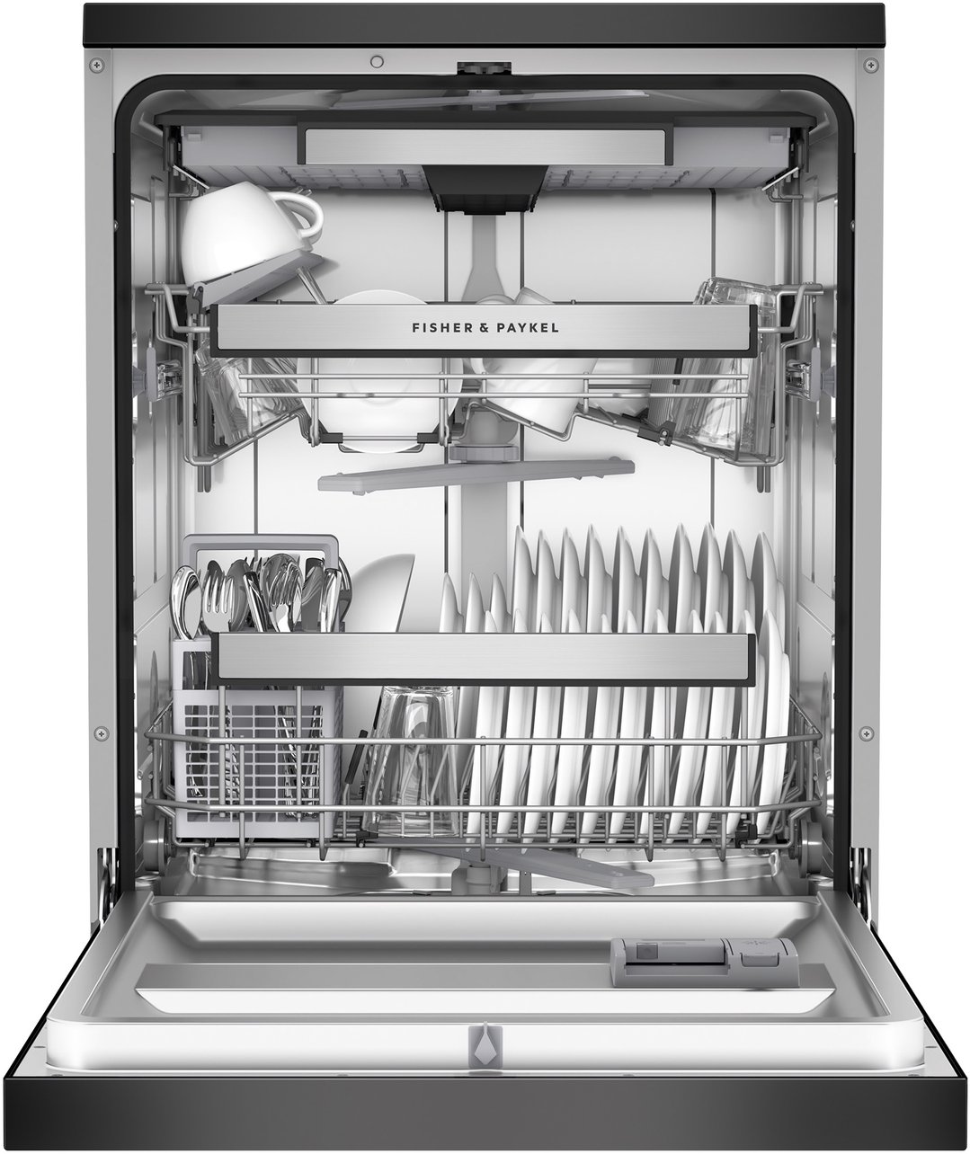Fisher & Paykel 60cm Series 7 Contemporary Dishwasher Black Stainless Steel DW60FC3B3