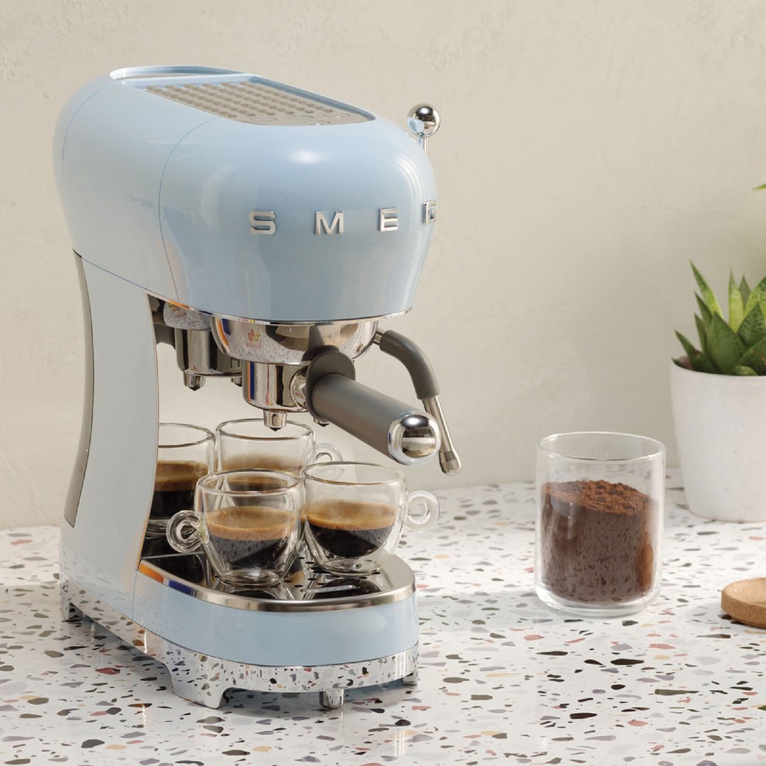 Smeg 50's Retro Style Espresso - Pastel Blue ECF02PBAU