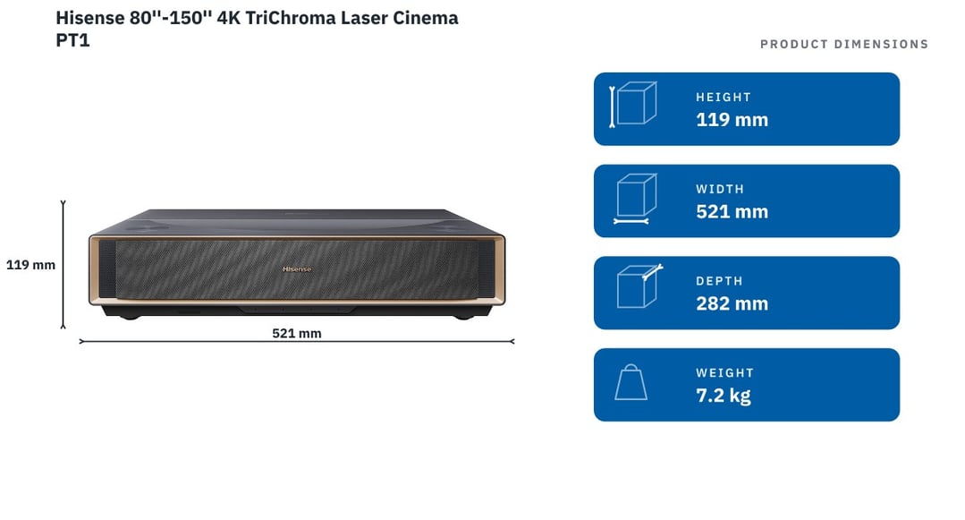 Hisense 80''-150'' 4K TriChroma Laser Cinema PT1
