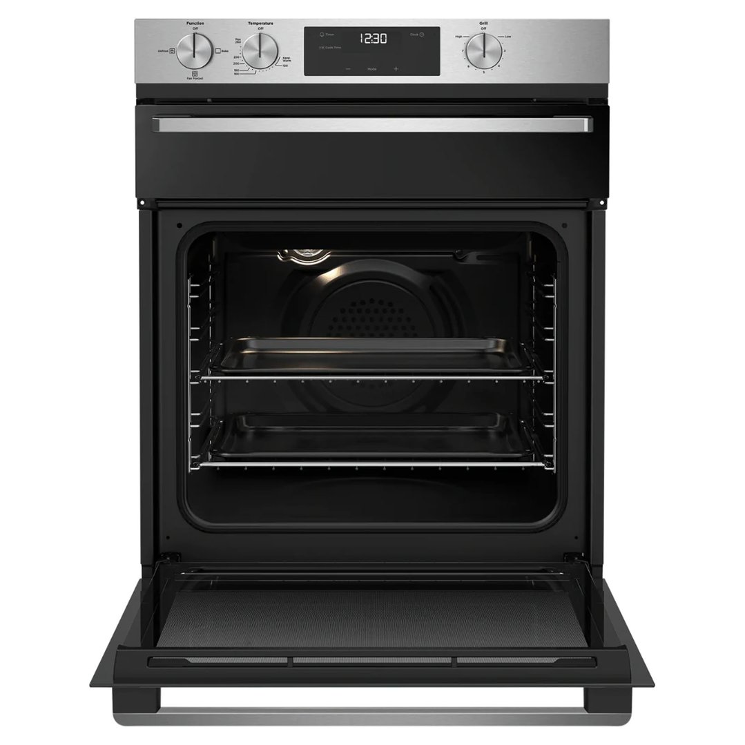 Westinghouse 60cm multifunction 3 stainless steel underbench fan forced gas oven with separate