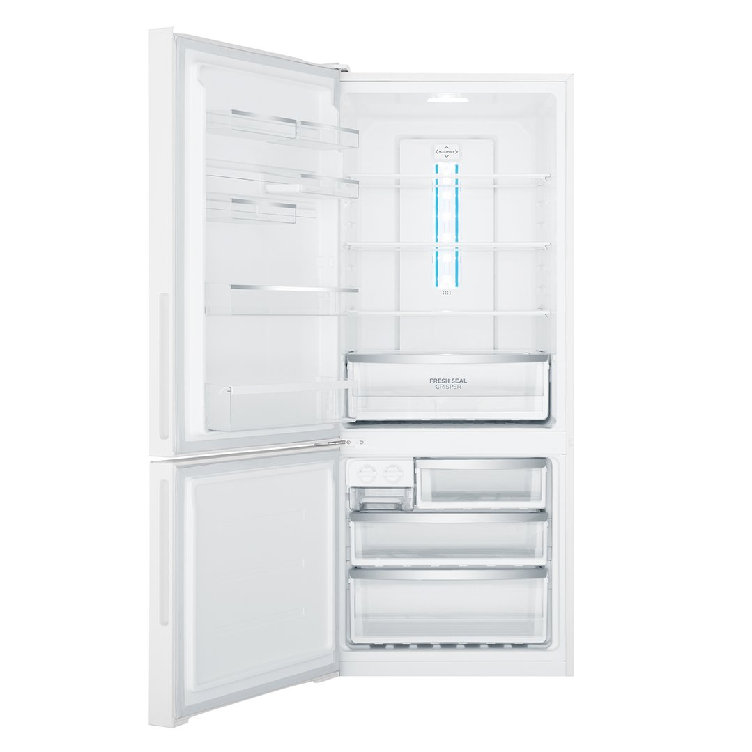 Westinghouse 425L Bottom Freezer Refrigerator Left Hinged, White