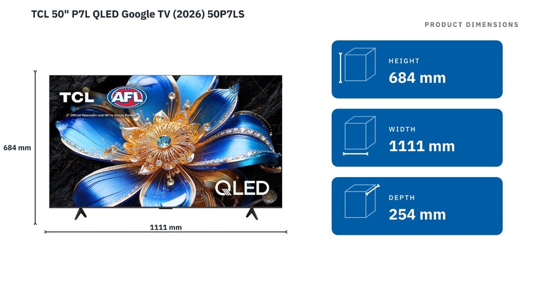 TCL 50" P7L QLED Google TV (2026) 50P7LS