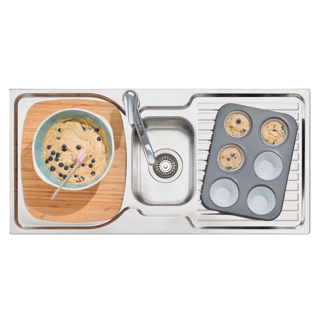Oliveri 1 1/2 Double Bowl Sink Left-Hand EE01
