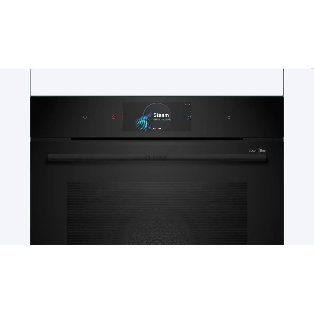 Bosch 60cm Accent Line Multifunction Pyrolytic oven with added steam - TFT Touch display Pro. HRG978NB1A