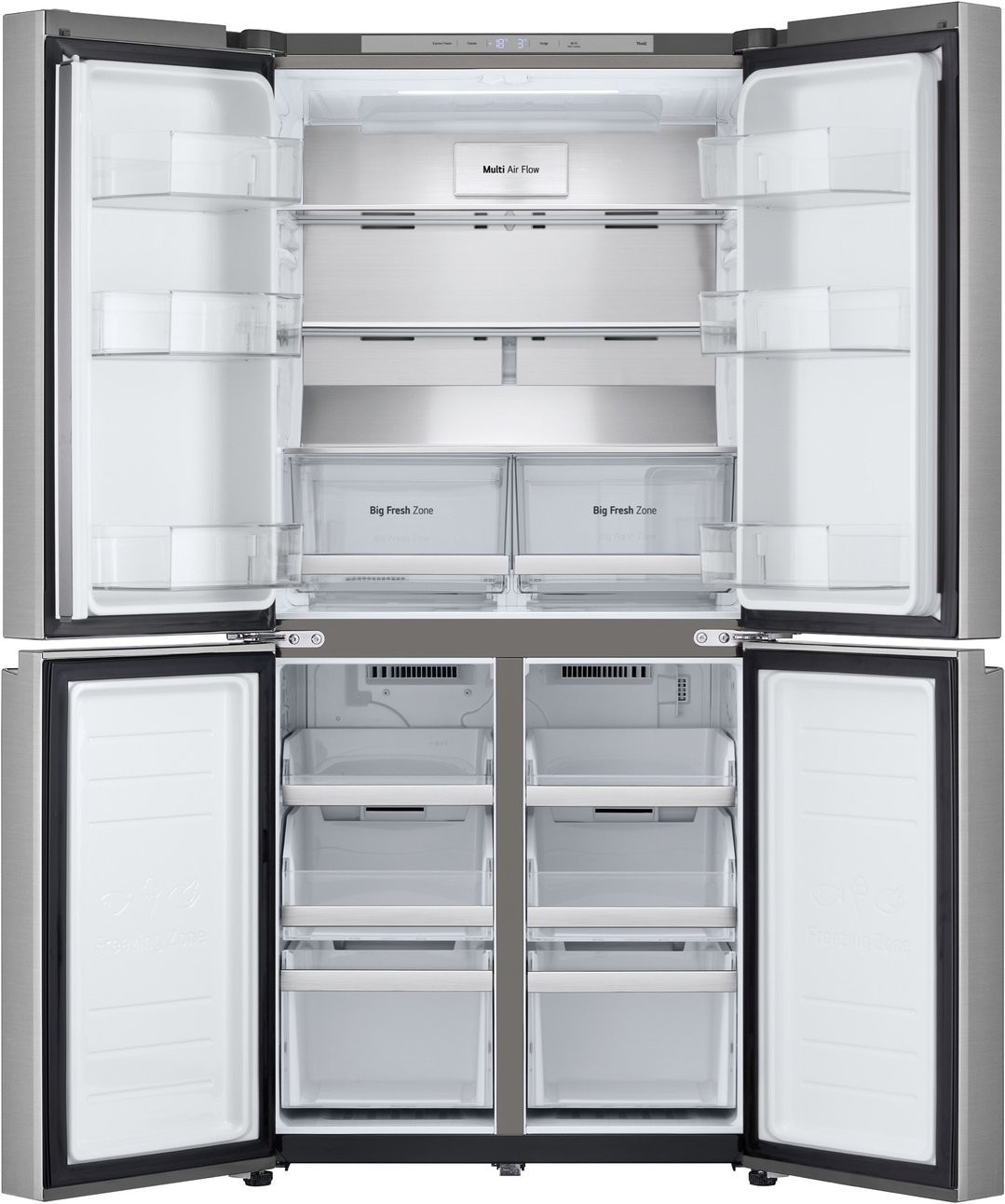 LG 530L Slim French Door Fridge Stainless Finish GF-B505PL