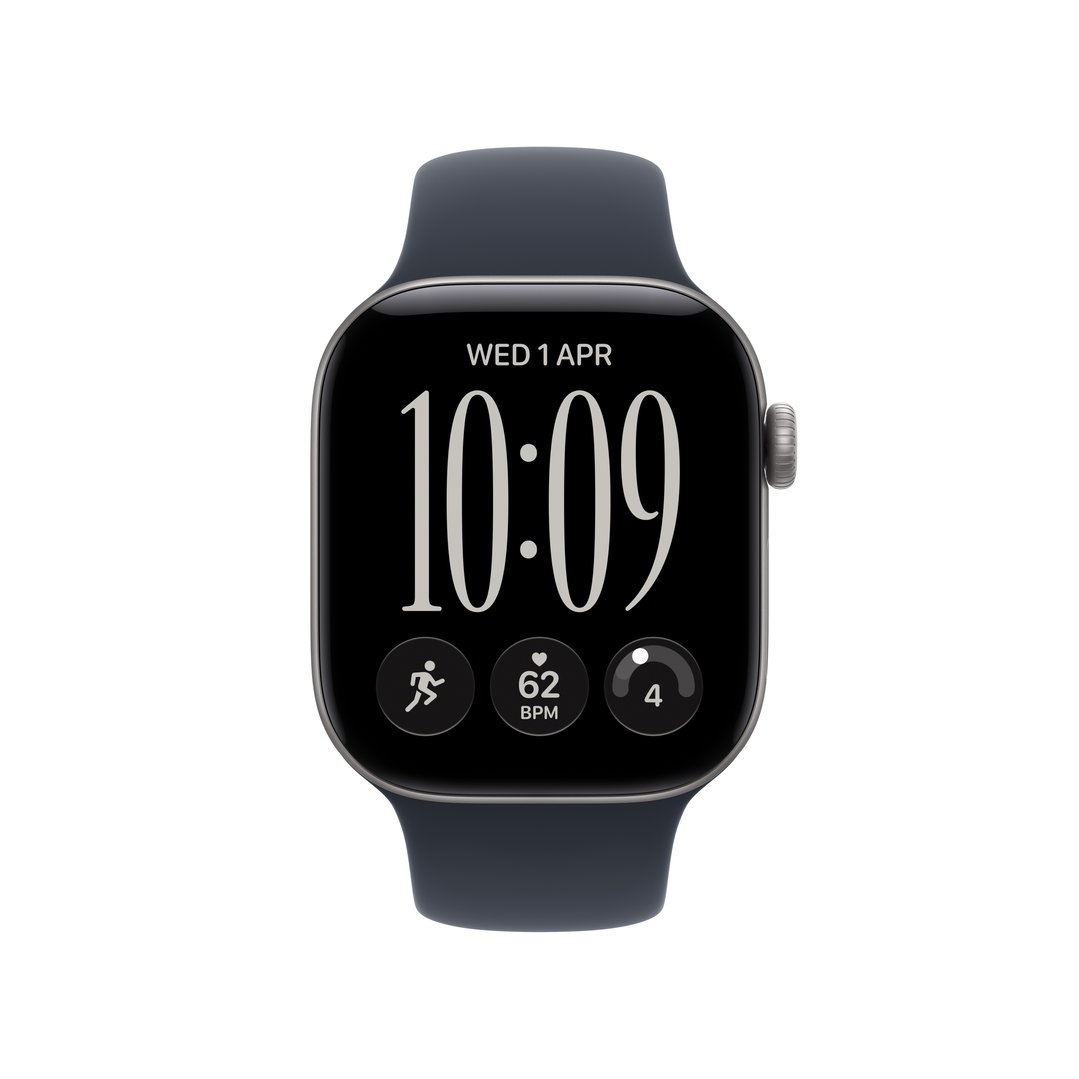 Apple Watch Series 12 GPS 42mm Space Gray Aluminum Case with Navy Blue Sport Band - S/M MJE74X/A