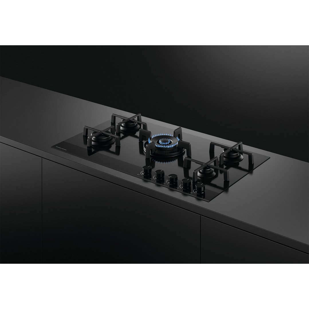 Fisher & Paykel Series 9 Gas on Glass Cooktop 90cm CG905DNGGB4