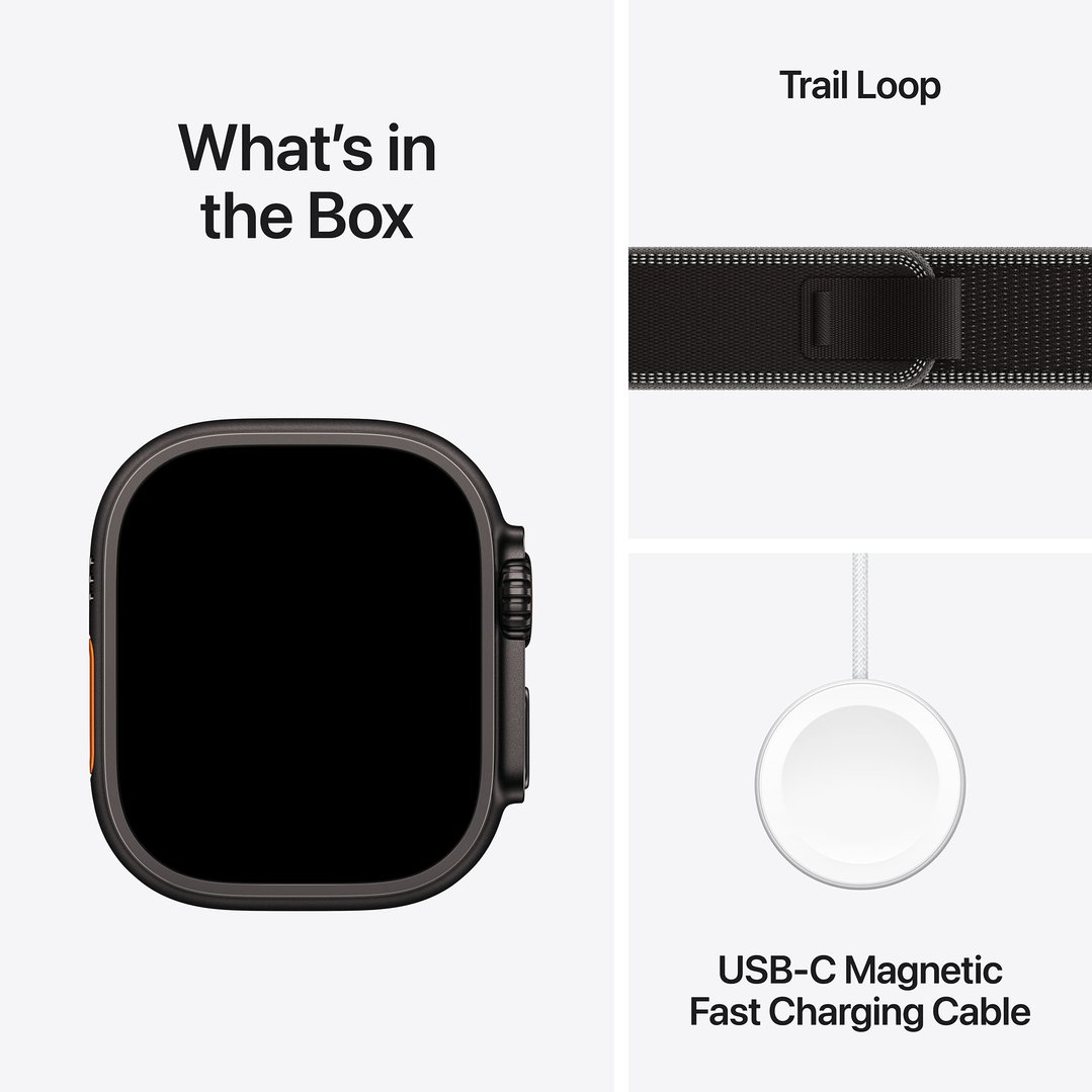 Apple Watch Ultra 3 49mm Black Titanium Case GPS + Cellular Trail Loop (Small/Medium) MF1D4X/A