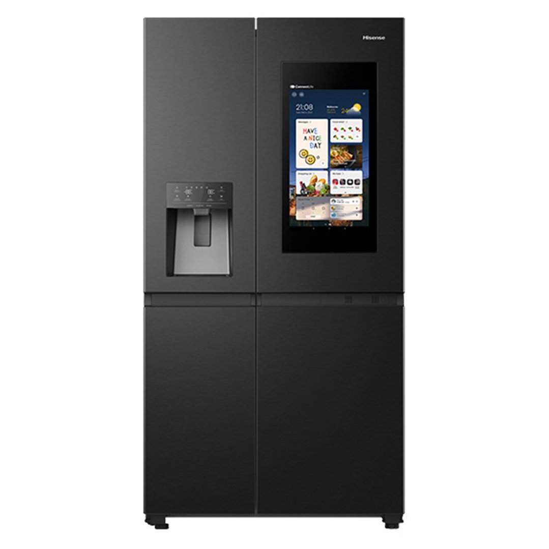 Hisense 614L PureFlat Eclipse Side-by-Side Black Fridge HRSBS613BWX