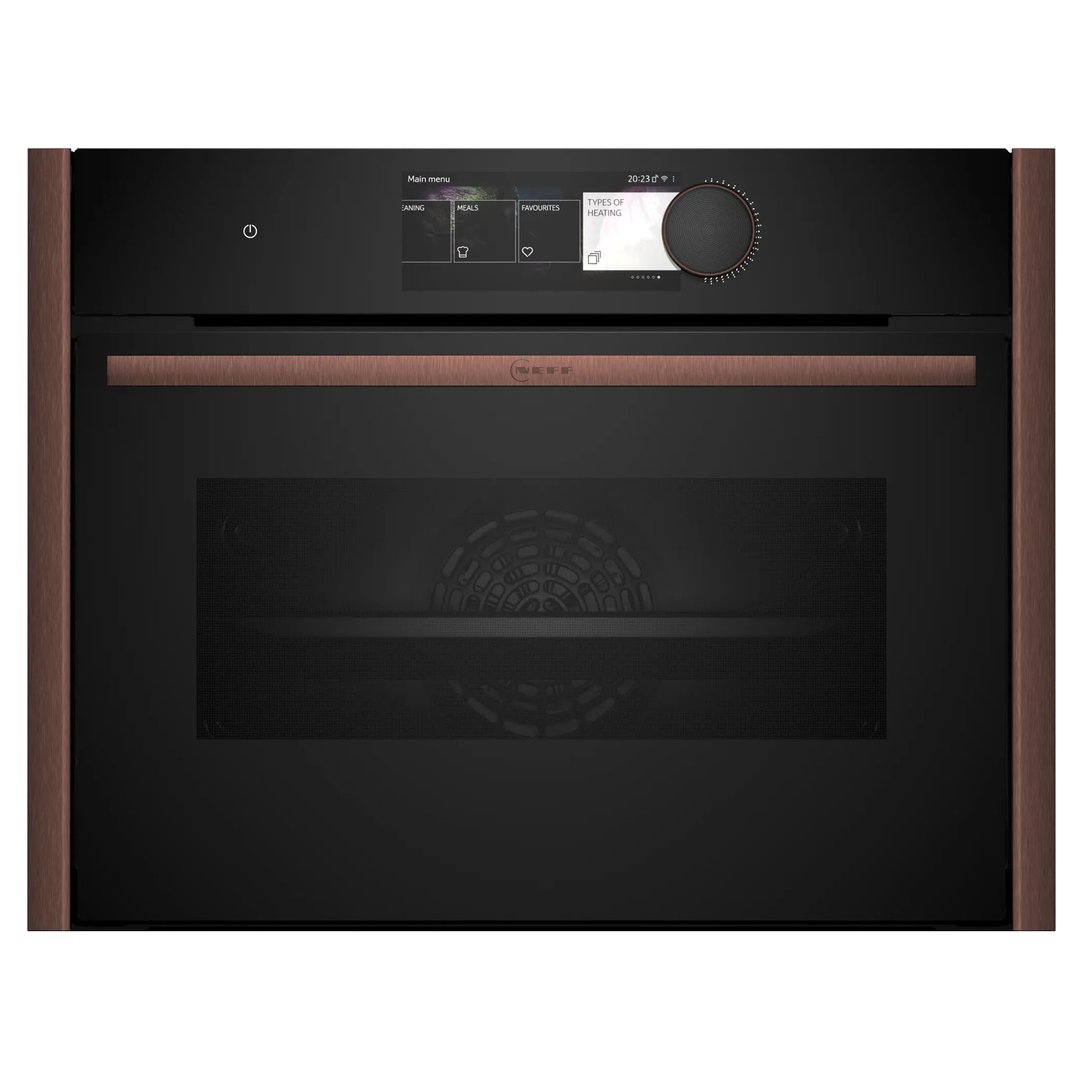 Neff Compact Oven with FullSteam with Brushed Bronze Side Trims / Handle and TwistPad Flex C29FY5CY0-BB