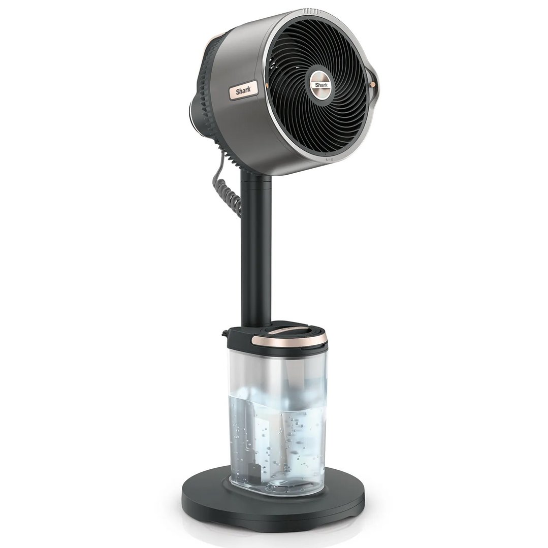 Shark FlexBreeze™ Pro Mist Indoor Outdoor Pedestal & Table Fan With Water Tank Grey FA302