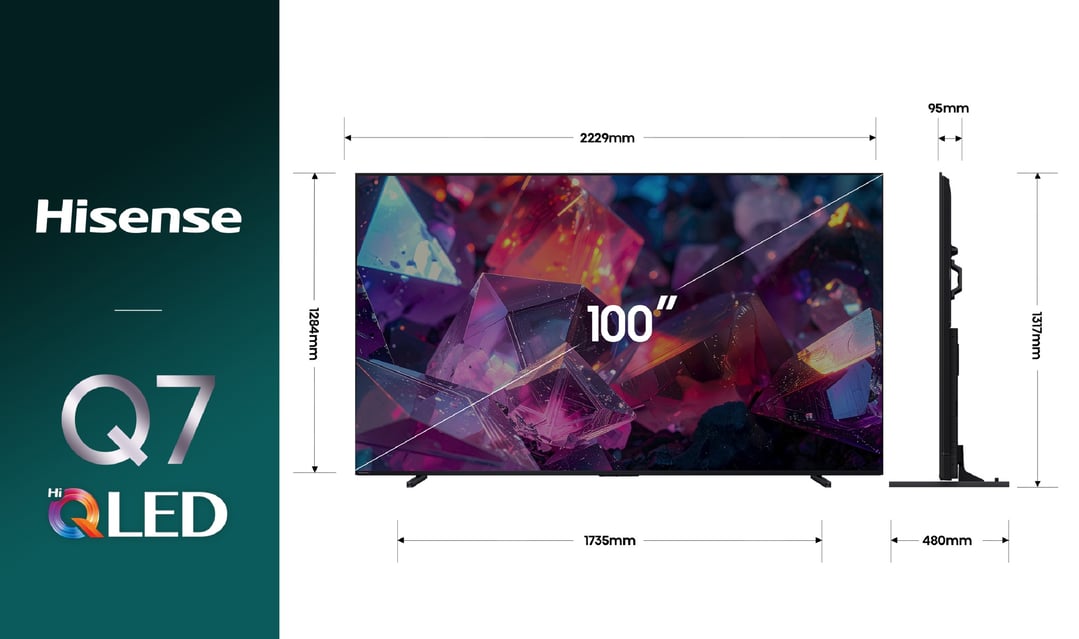 Hisense 100" Hi-QLED Series Q7S Smart TV (2026) 100Q7SAU