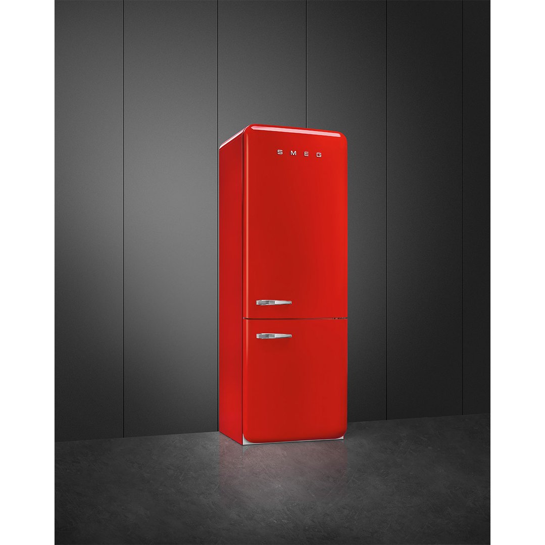 Smeg FAB 38 50’S Style Retro Refrigerator, Right Hand - Red FAB38RRD5AU