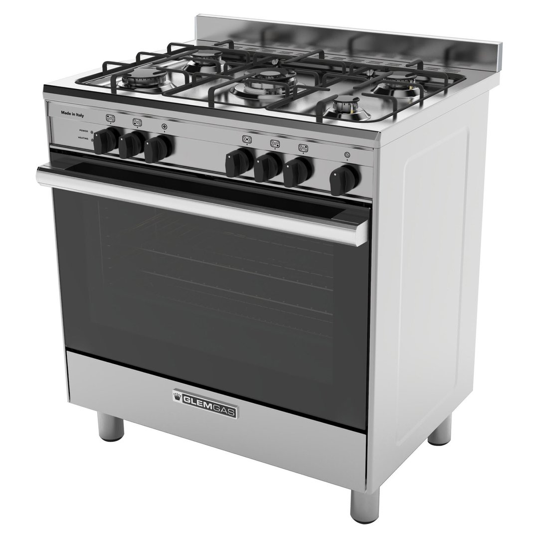 Glem Gas 80cm Matte Black Dual Fuel cooker GA865GEMB Buy Online with