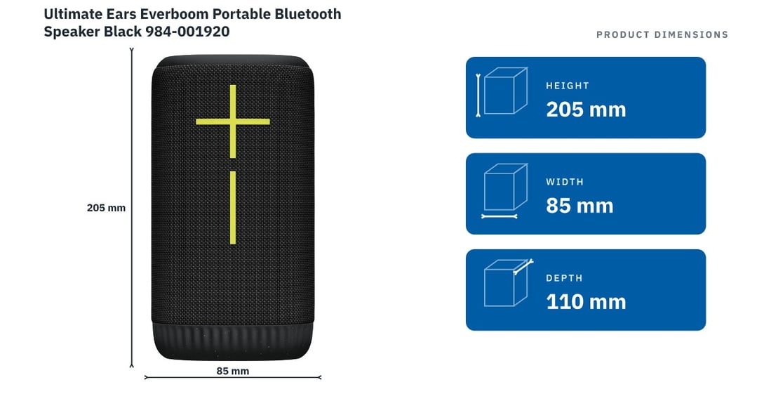 Ultimate Ears Everboom Portable Bluetooth Speaker Black 984-001920