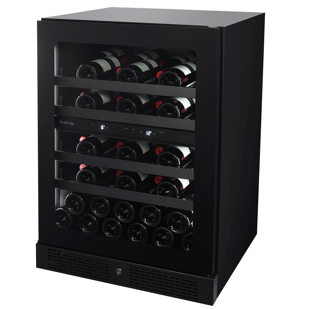 Artusi 37 Bottle Dual Zone Wine Cooler - Matt Black AWC37B