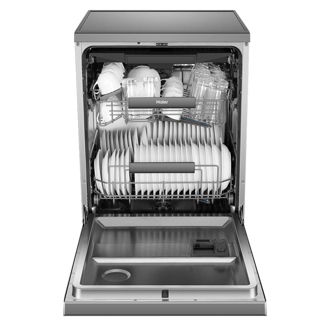 Haier 15 PL Freestanding Dishwasher, Steam - Satina HDW15F3S1