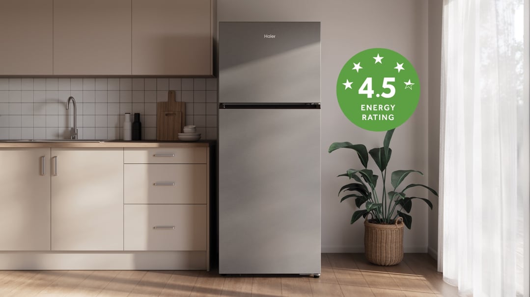 Haier 443L 300 Series Refrigerator Satina Top Freezer HRF450TS