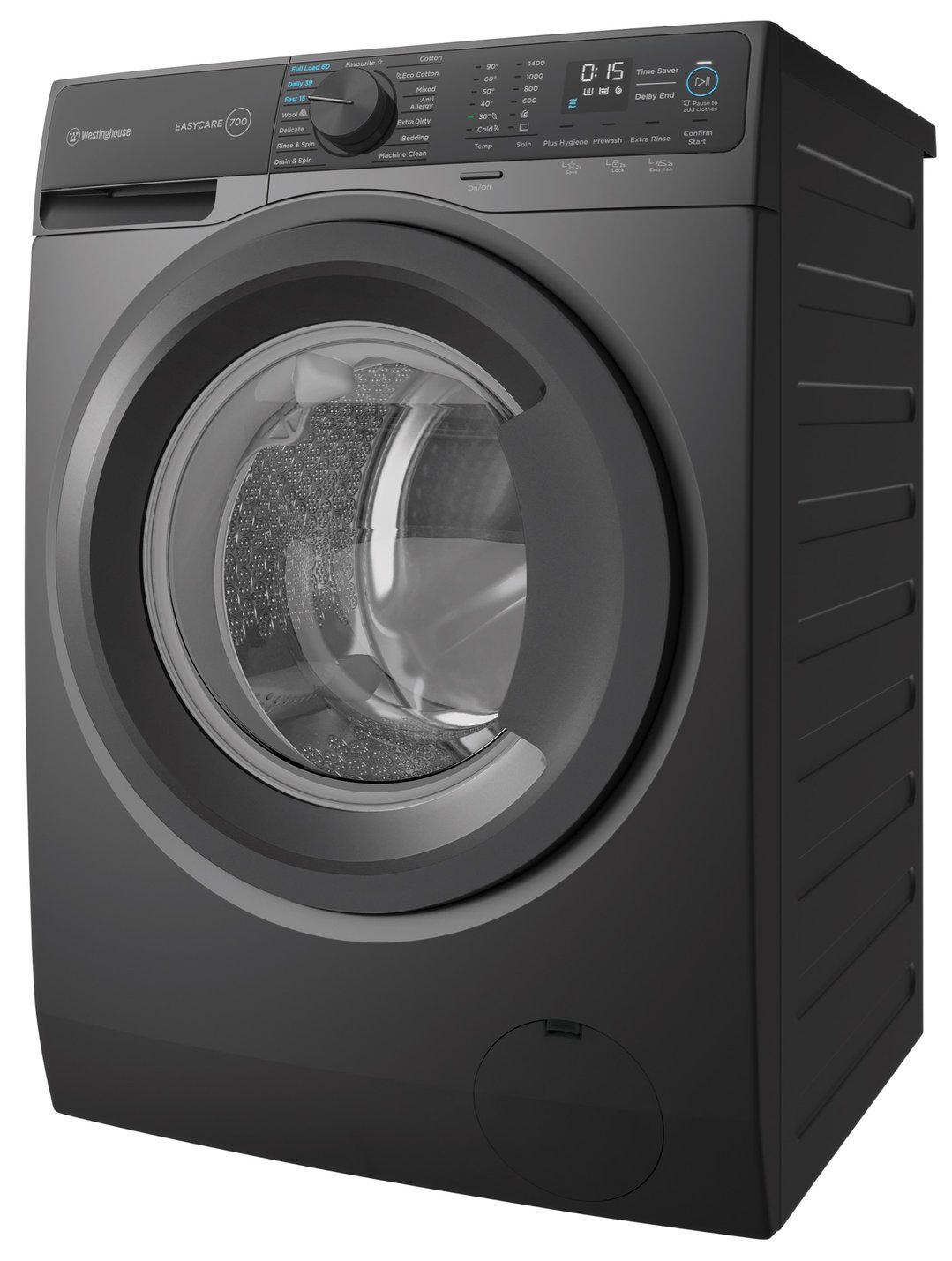 Westinghouse 10kg EasyCare 700 Front Load Washing Machine Dark Onyx WWF1044M7SAS