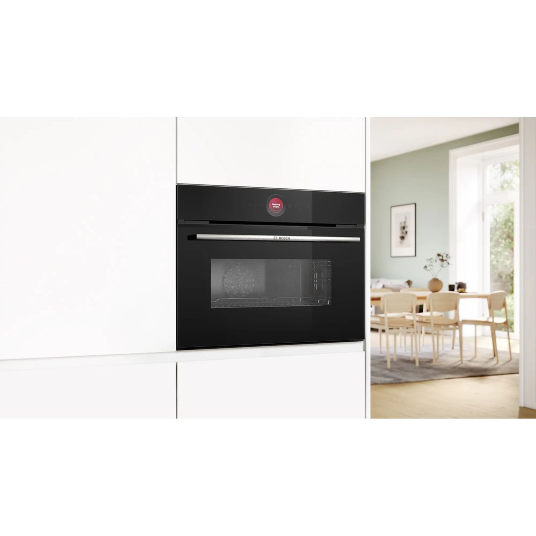 Bosch 60cm Series 8 Compact Combination Oven with Microwave - TFTTouch Display. CMG7241B1A