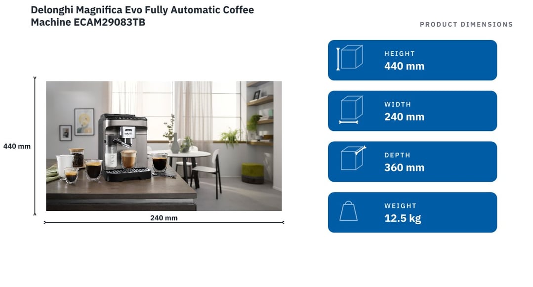 Delonghi Magnifica Evo Fully Automatic Coffee Machine ECAM29083TB