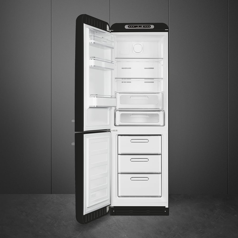 Smeg FAB 32 50’S Style Retro Refrigerator, Left Hand - Black FAB32LBL5AU