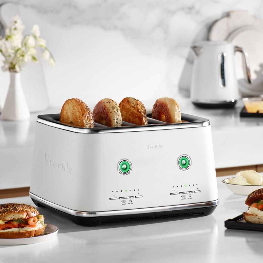 Breville the Eye Q 870 Auto 4 Slice Toaster - Sea Salt BTA870SST