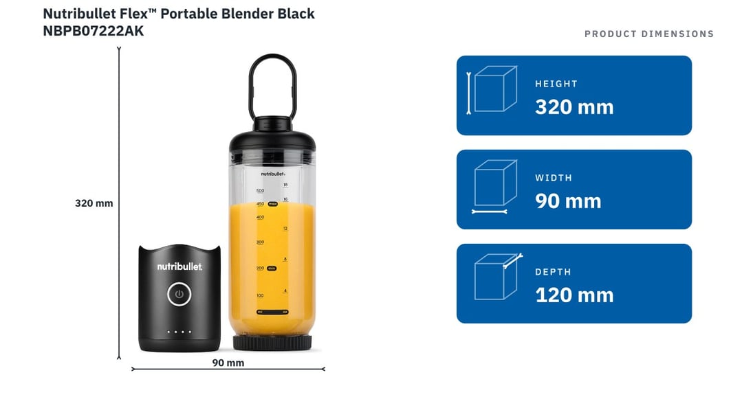 Nutribullet Flex™ Portable Blender Black NBPB07222AK