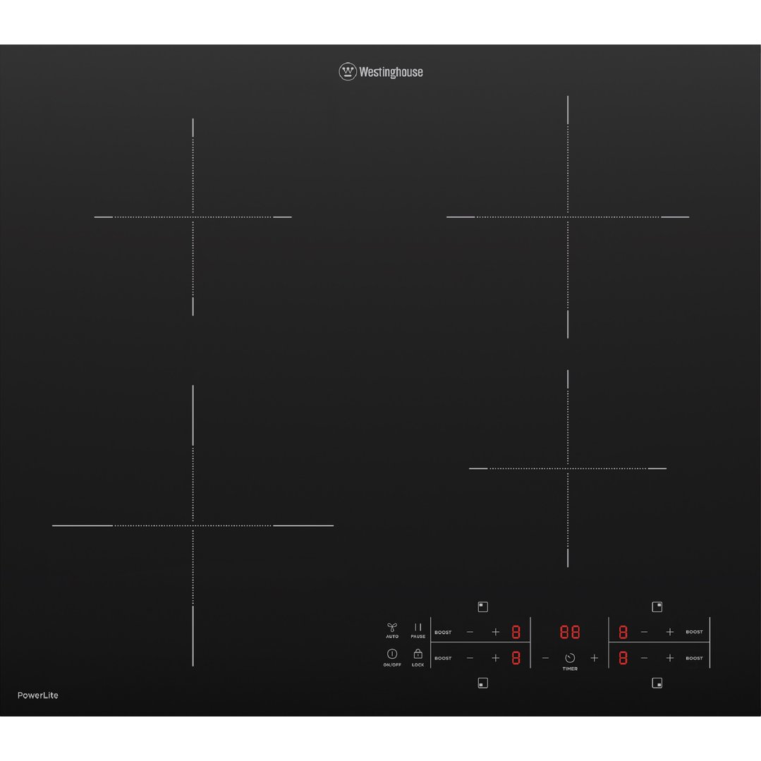 Westinghouse 60cm 4 Zone PowerLite Induction Cooktop with Hob2Hood WHI642BE