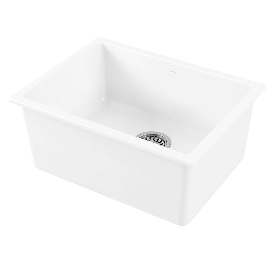 Oliveri Sicily White Mega Bowl Fireclay Universal Sink SC-WH1990TU