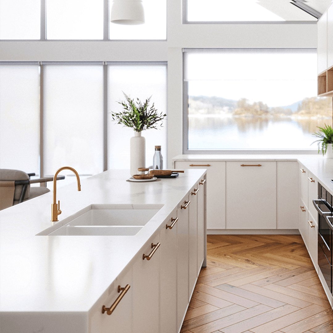 Turner Hastings Naples Pull Out Mixer Tap Brushed Brass NA303PMBB