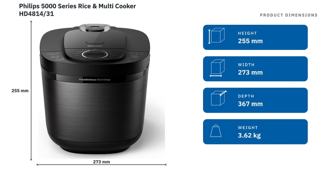 Philips 5000 Series Rice & Multi Cooker HD4814/31