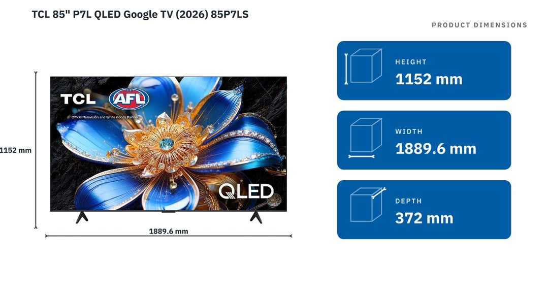 TCL 85" P7L QLED Google TV (2026) 85P7LS