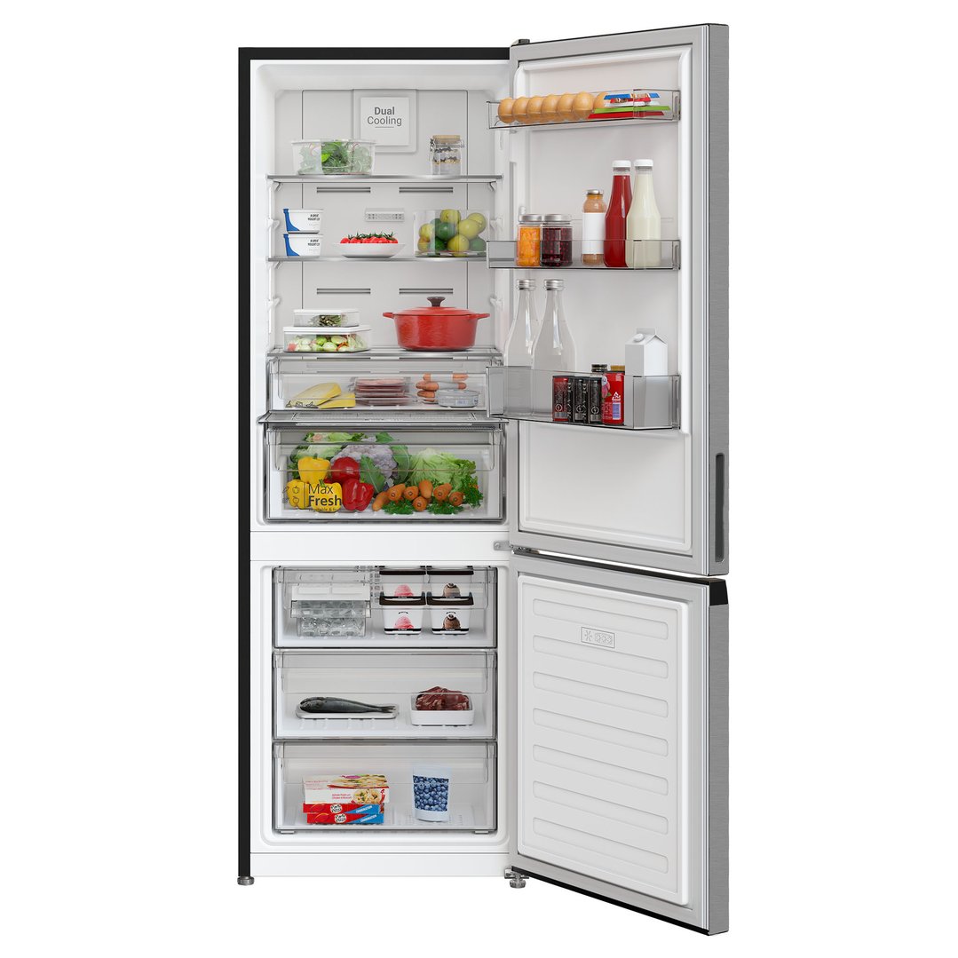 Hitachi 323L Bottom Mount Refrigerator Pearl Steel HRBN6340EXAU