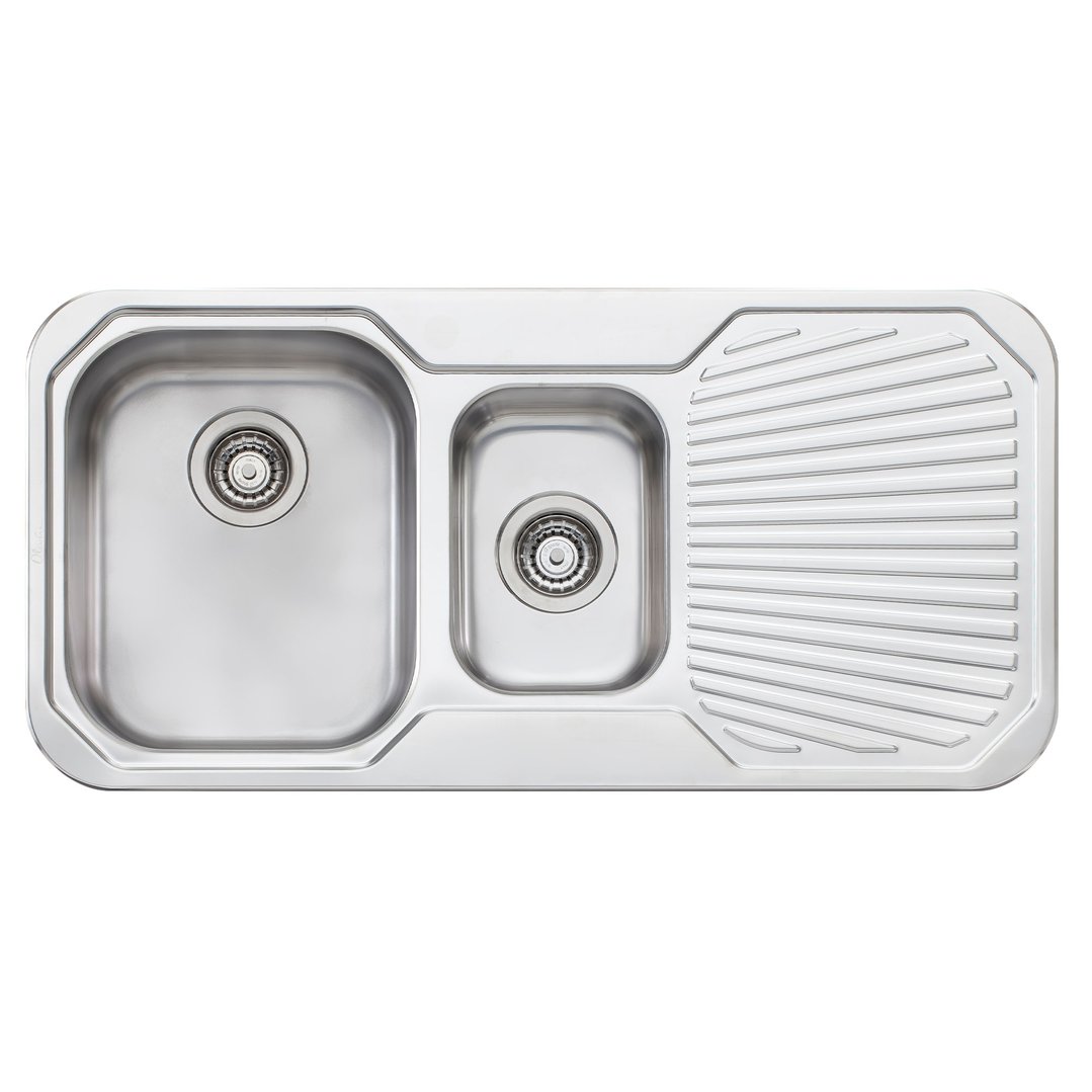 Oliveri Petite 1 & 1/2 Left Hand Bowl Sink With Drainer PE301