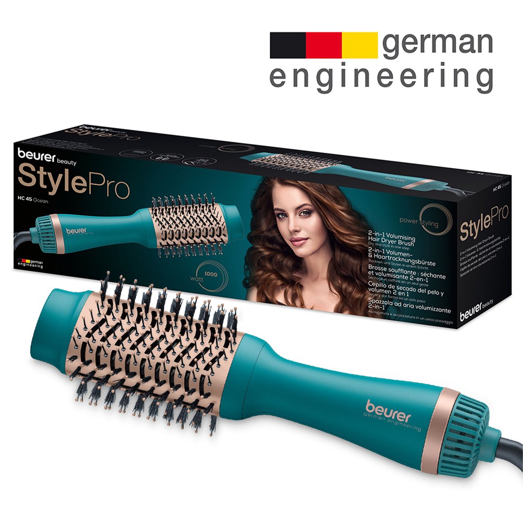 Beurer 2-in-1 Volumising Hair Dryer Brush HC45OCEAN