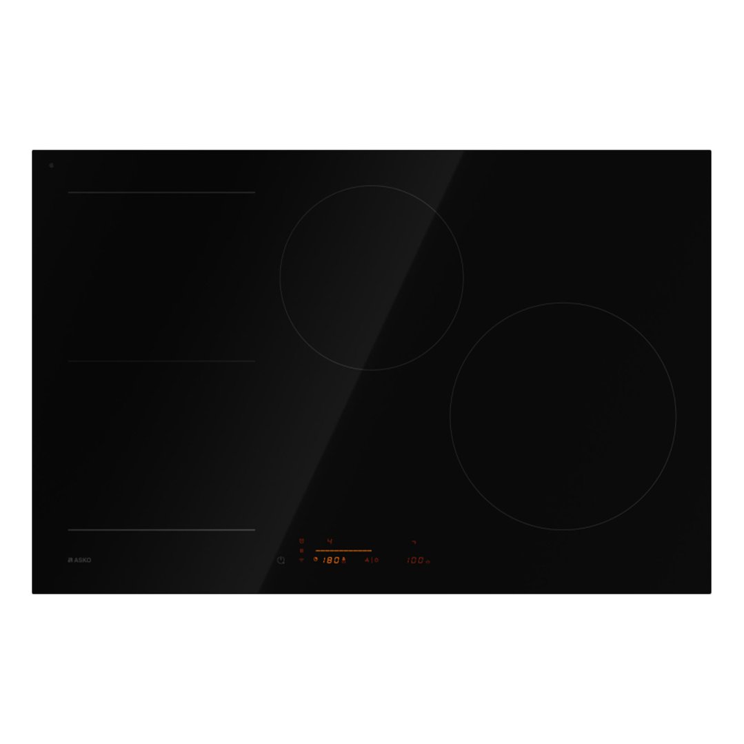 ASKO 80cm 4 Zone Series 5 Induction Cooktop - Black Glass Ceramic HI5842FBG1