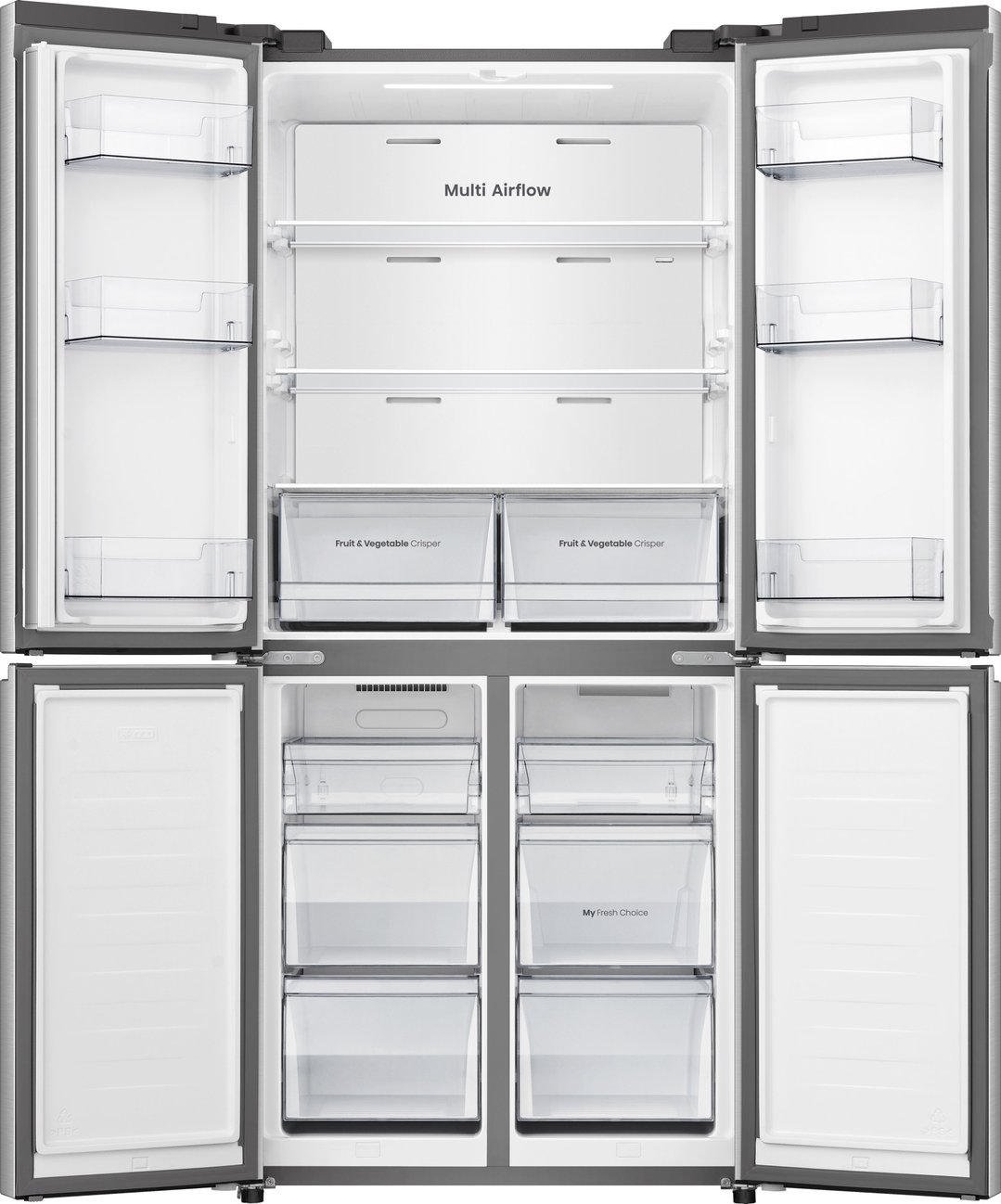 Hisense 483L French Door Fridge, White Glass HRCD483G