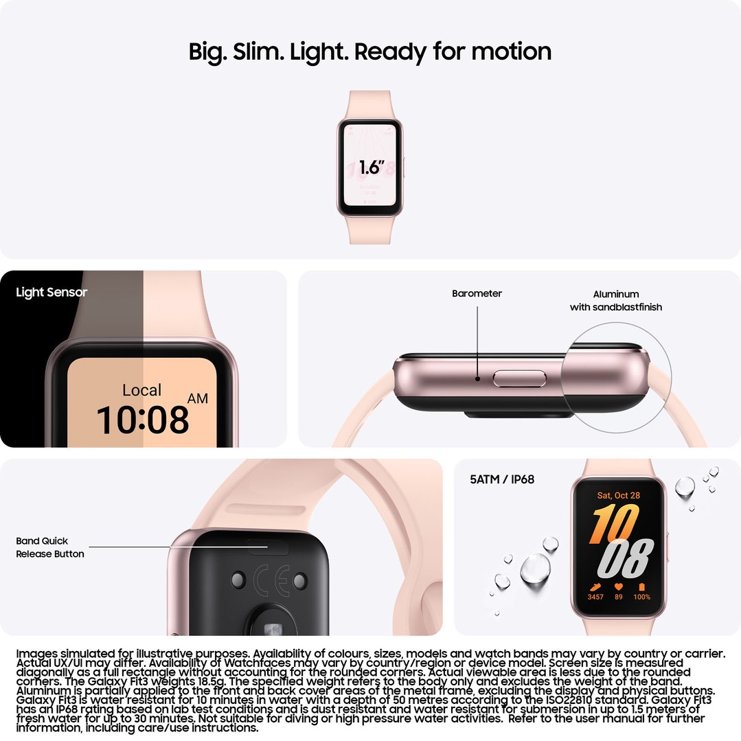 Samsung Galaxy Fit3 Bluetooth - Pink Gold SM-R390NIDAXSA