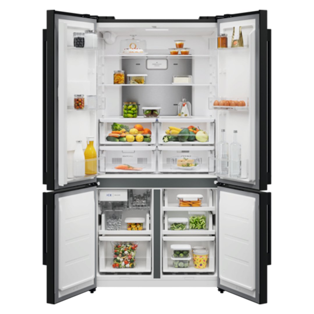 Electrolux 562L Quad Door Fridge UltimateTaste 800 Series - Matte Charcoal Black EQE5757BB