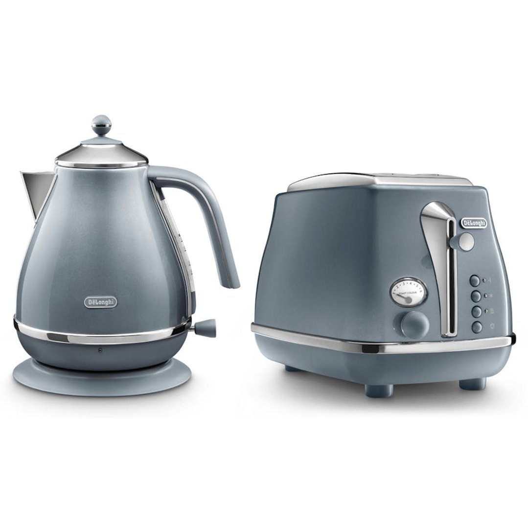 De'Longhi Icona Metallics Breakfast Pack - Azure Blue KBOT