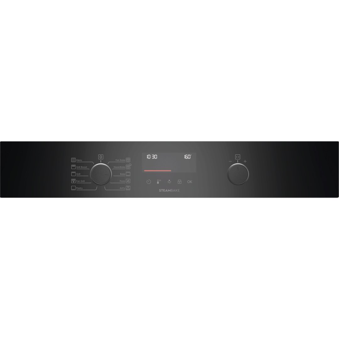 Electrolux 60cm Pyrolytic Oven with SteamBake, Black - 600 Series EVEP6515DF