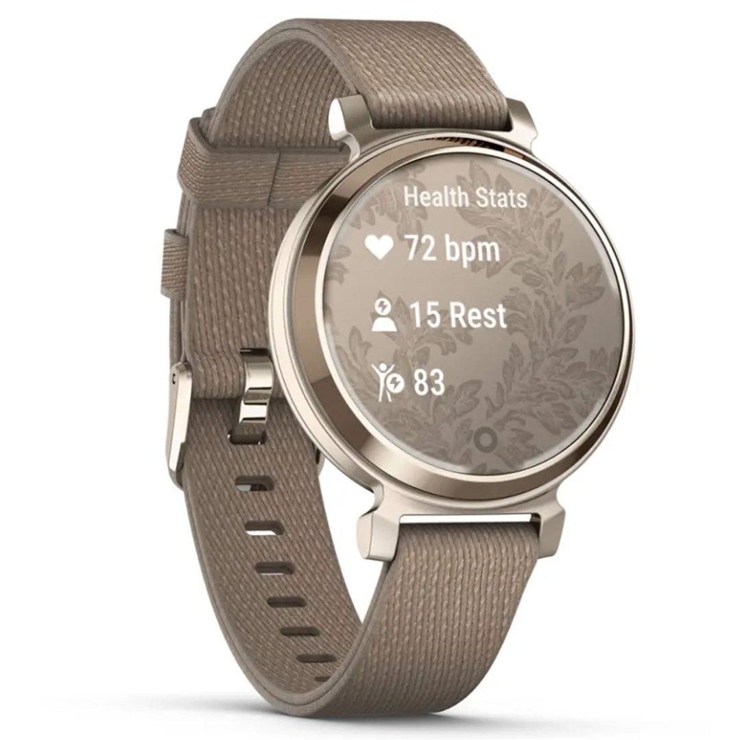 Garmin Lily® 2 Classic Cream Gold with Coffee Fabric Band 010-02839-14