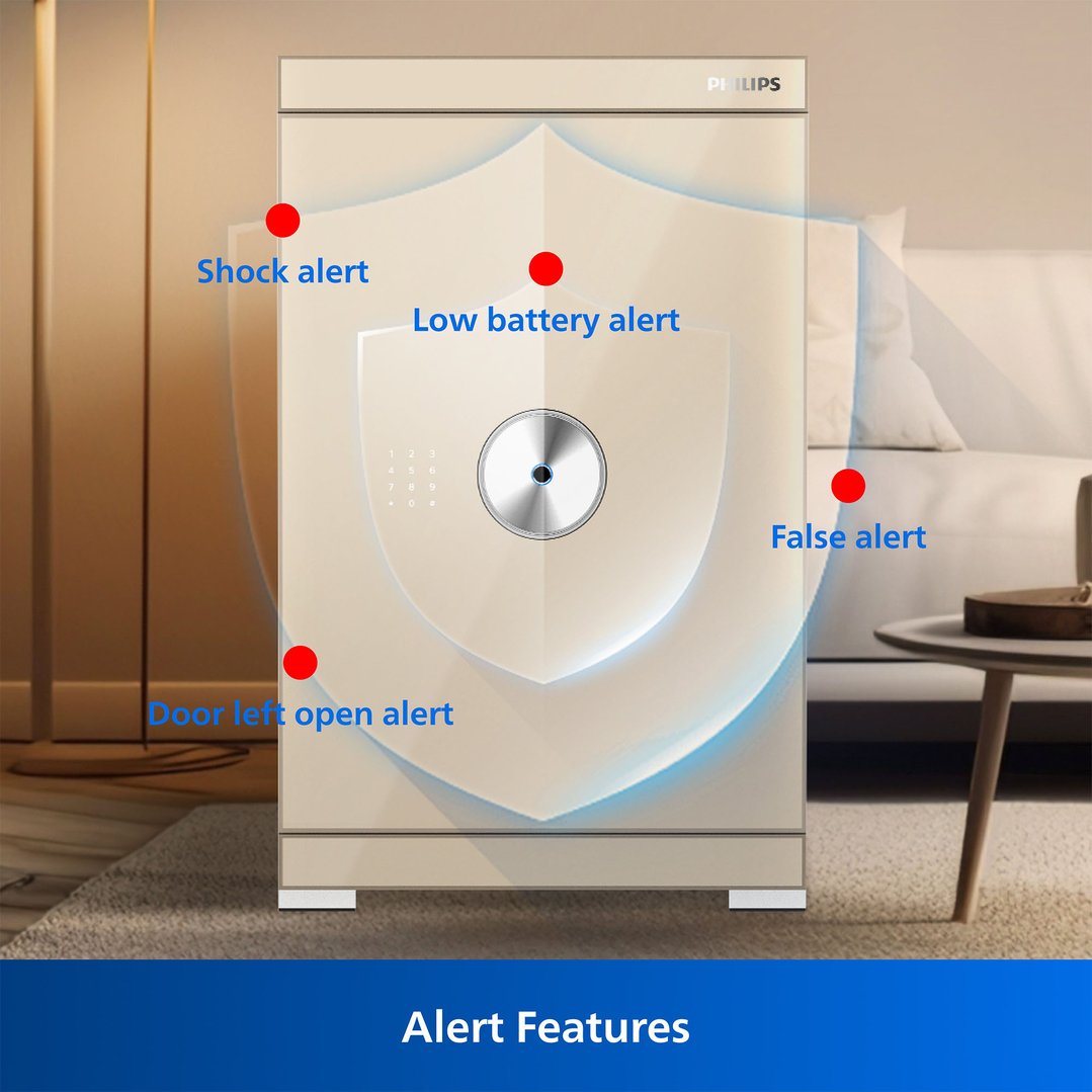 Philips Wi-Fi Connectivity Smart Safe - 131 KG (Gold) SBX602-8CU-GOLD